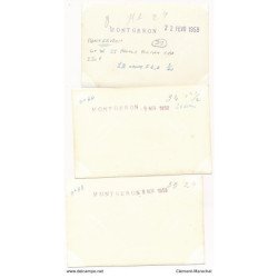 MONTGERON : lot de 15 photos format CPA, personnages - tres bon etat