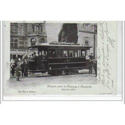 CHARLEVILLE : première sortie du tramway en 1899 - très bon état