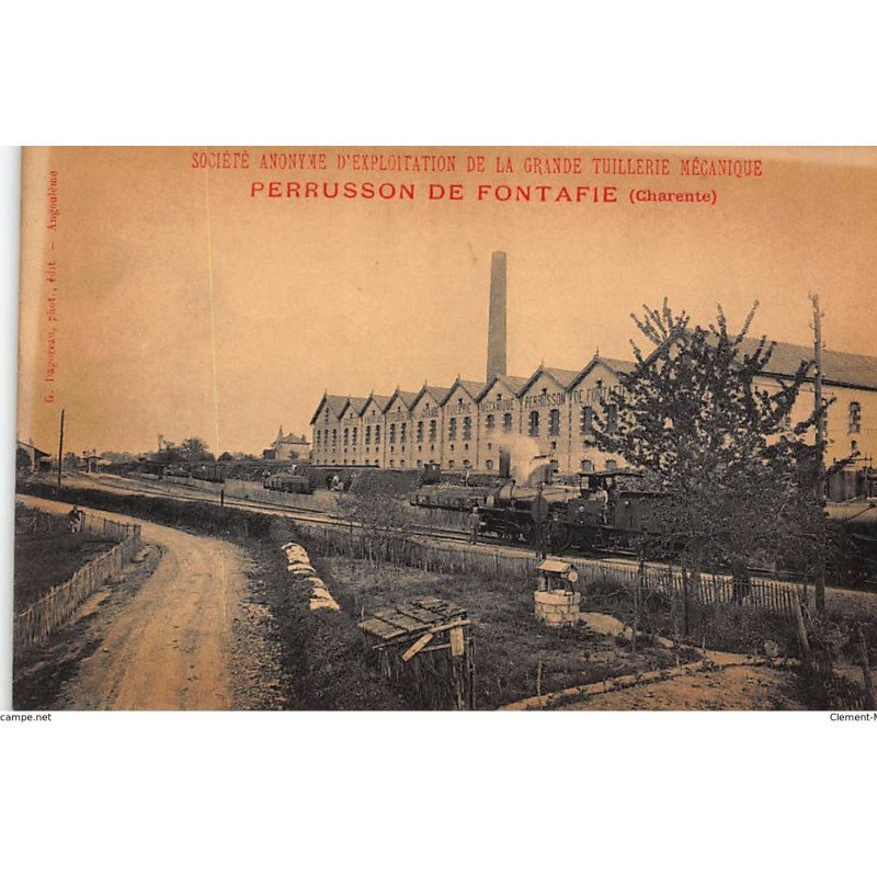 PERRUSSON DE FONTAFIE : societe anonyme d'exploitation de la grande tuillerie mecanique chemin de fer - tres bon etat