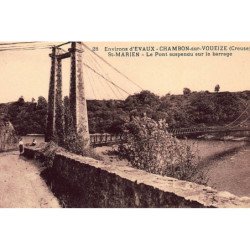 SAINT-MARIEN : le pont suspendu sur le barrage - tres bon etat