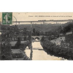 BUSSEAU-D'AHUN : le viaduc du chemin de fer - tres bon etat