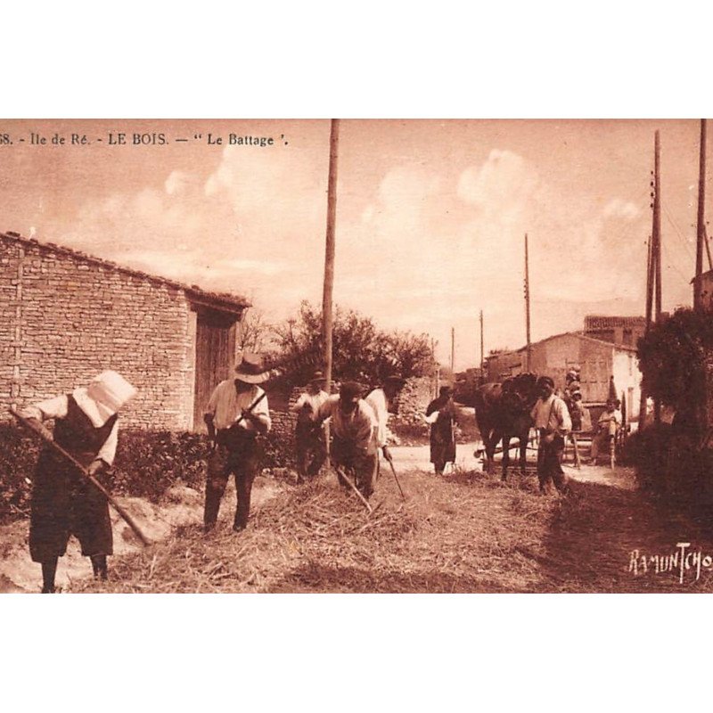 LE BOIS : "le battage" - tres bon etat