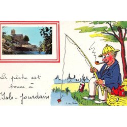 ISLE JOURDAIN : illustration Jean de Pressac, la peche est bonne - tres bon etat