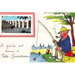 ISLE JOURDAIN : illustration Jean de Pressac, la peche est bonne - tres bon etat