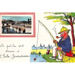 ISLE JOURDAIN : illustration Jean de Pressac, la peche est bonne - tres bon etat