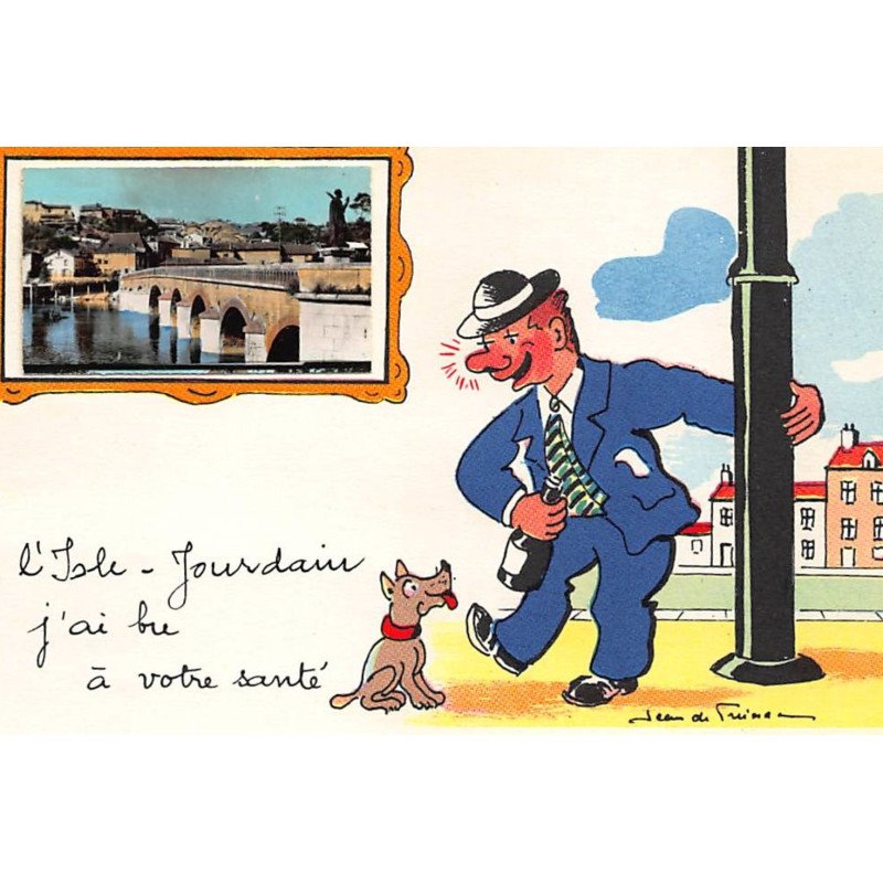 ISLE JOURDAIN : illustration Jean de Pressac, j'ai bu à votre santé - tres bon etat