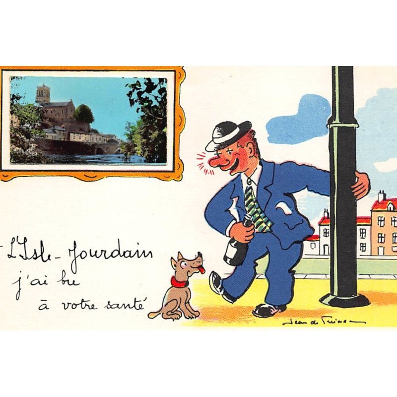ISLE JOURDAIN : illustration Jean de Pressac, j'ai bu à votre santé - tres bon etat