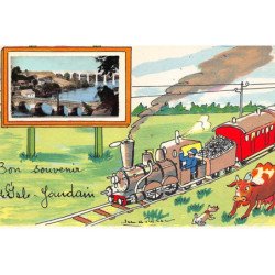 ISLE JOURDAIN : illustration Jean de Pressac, bon souvenir, train - tres bon etat