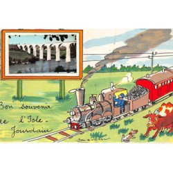 ISLE JOURDAIN : illustration Jean de Pressac, bon souvenir, train - tres bon etat