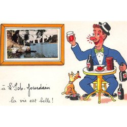 ISLE JOURDAIN : illustration Jean de Pressac, la vie est belle, apero - tres bon etat