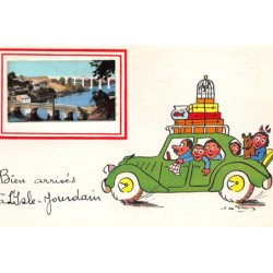 ISLE JOURDAIN : illustration Jean de Pressac, bien arrivés, voitures - tres bon etat