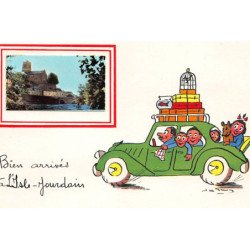 ISLE JOURDAIN : illustration Jean de Pressac, bien arrivés, voitures - tres bon etat