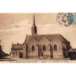 LA CHAPELLE-du-BOIS : l'eglise et le monument aux morts - tres bon etat