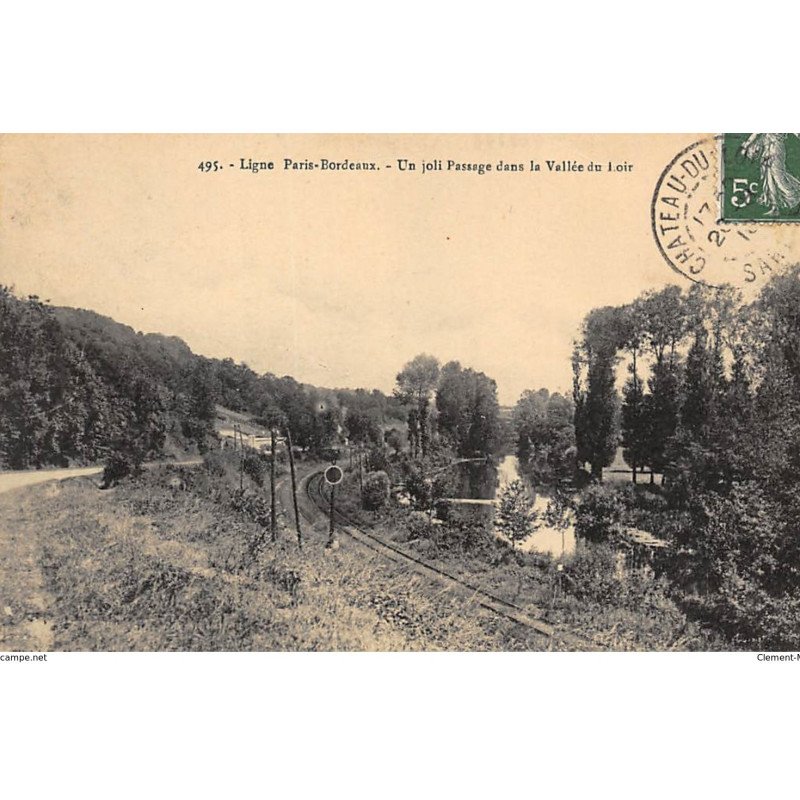 VALLEE DU LOIR : un joli passage dans le vallée du loir, ligne paris-bordeaux - tres bon etat