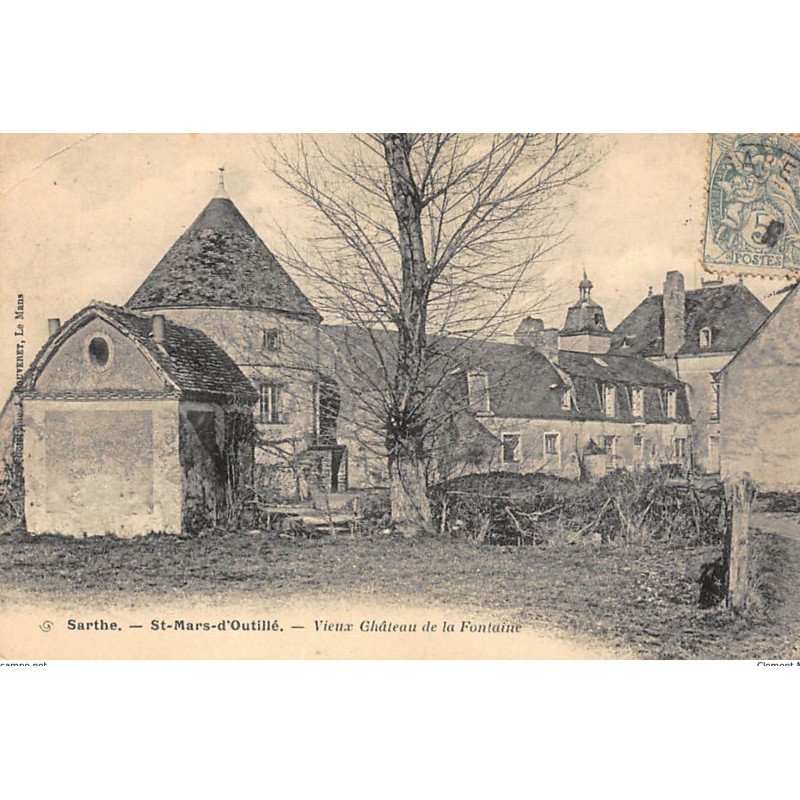 SAINT-MARS-D'OUTILLE : vieux chateau de la fontaine - tres bon etat