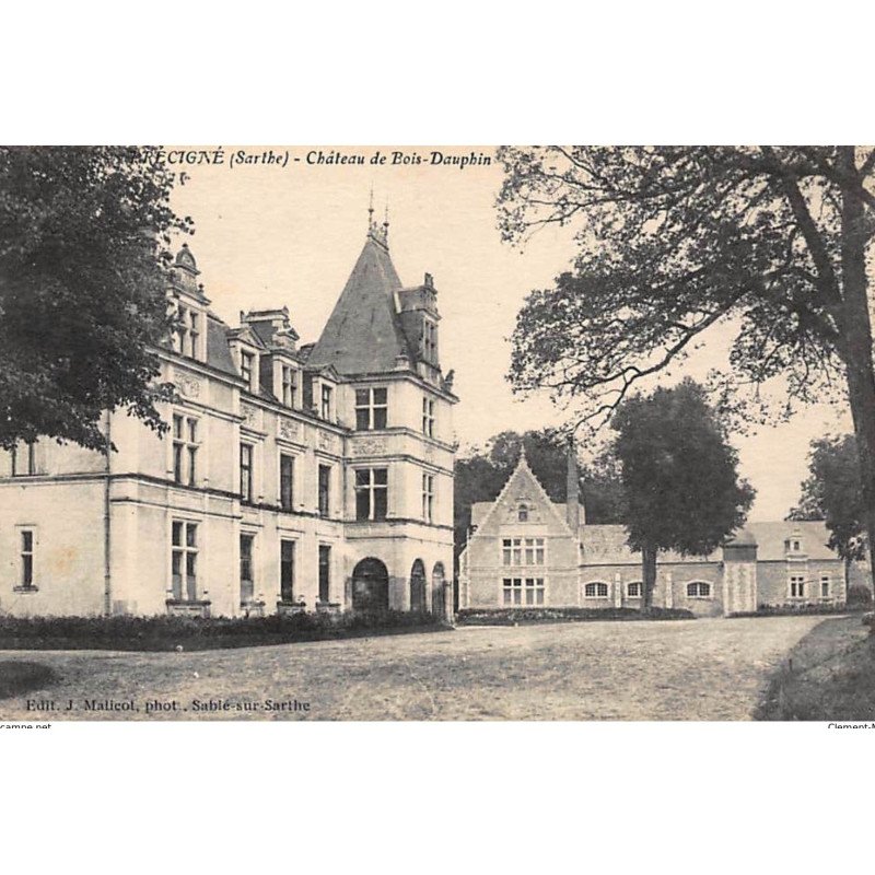 PRECIGNE : chateau de bois-dauphin - tres bon etat