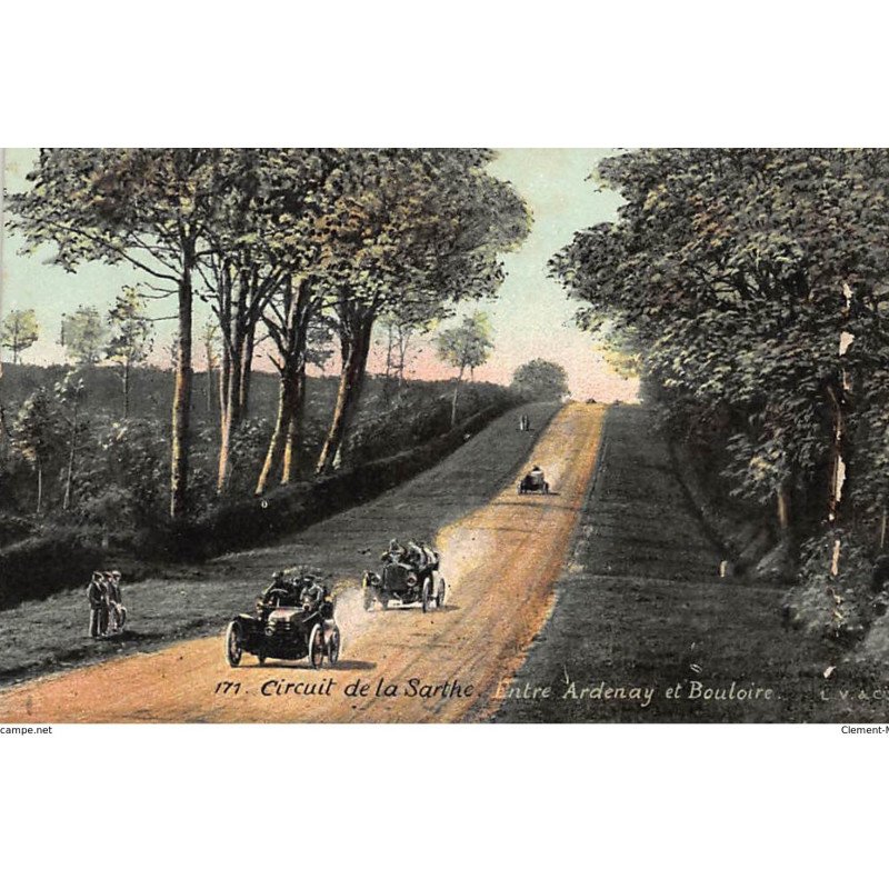 entre ARDENAY et BOULOIR : circuit de la sarthe, voiture de course - tres bon etat