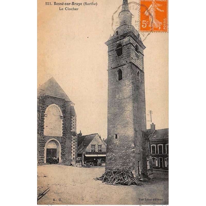 BESSE-sur-BRAYE : le clocher - tres bon etat
