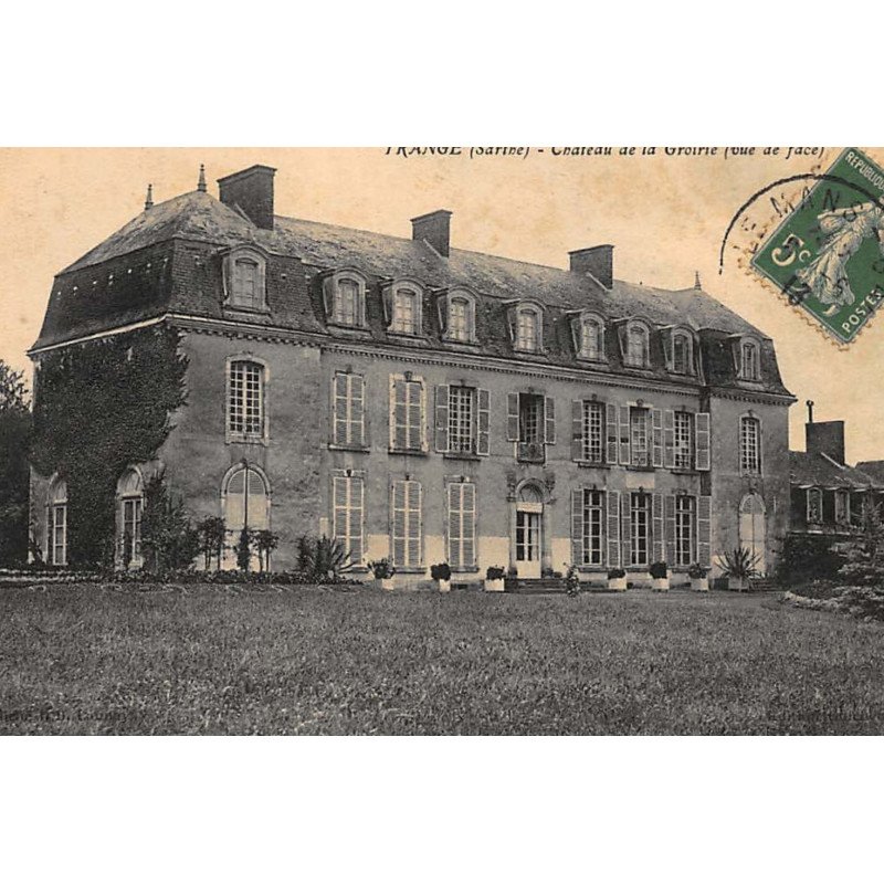 TRANGE : chateau de la groirie (vue de face) - tres bon etat