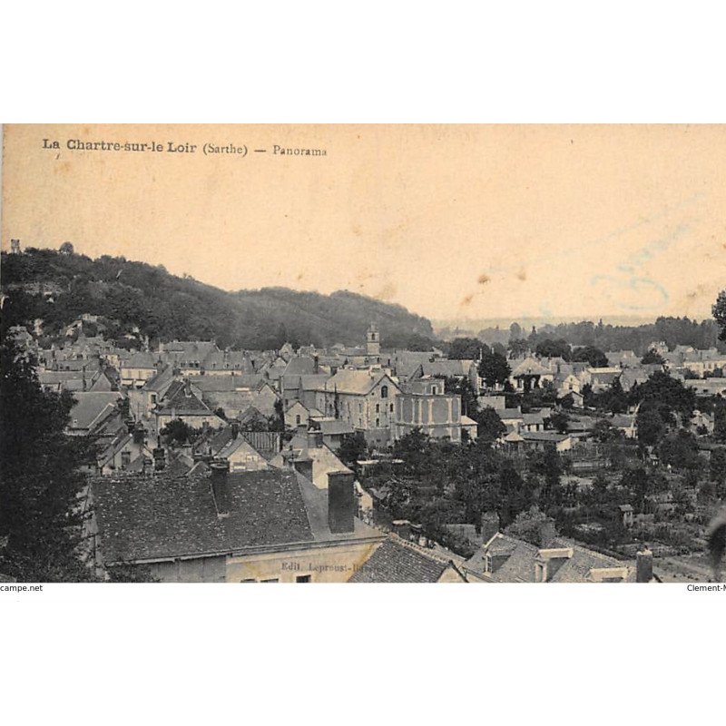 LA CHARTRE-sur-le-LOIR : panorama - tres bon etat