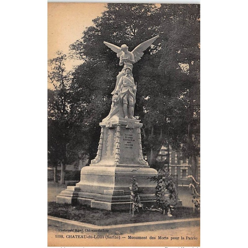 CHATEAU-du-LOIR : monument des morts pour la patrie - tres bon etat