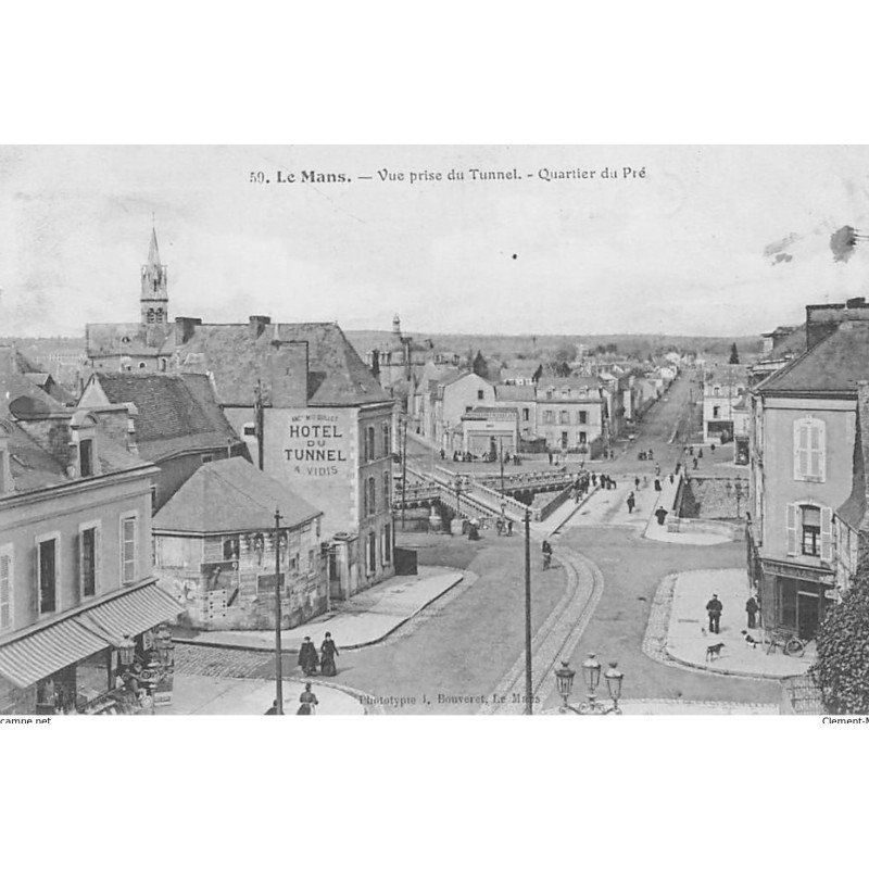 LE MANS : vue prise du tunnel, quartier du pré - tres bon etat