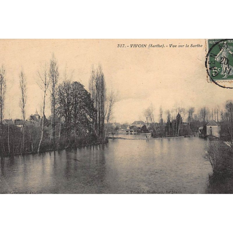 VIVOIN : vue sur la sarthe - tres bon etat