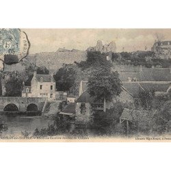FRESNAY-sur-SARTHE : ancienne enceinte fortifiée du château - tres bon etat