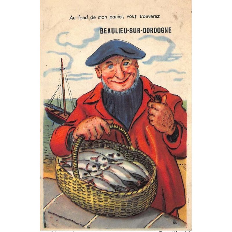 BEAULIEU-sur-DORDOGNE : au fond de mon panier, vous trouverez - tres bon etat