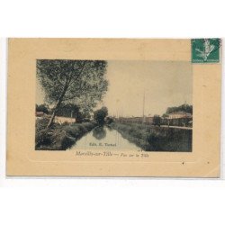 MARCILLY-sur-TILLE : vue sur la tille, chemin de fer - etat