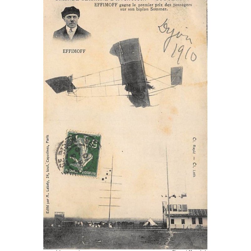COTE D'OR : grande semaine d'aviation souvenir, EFFIMOFF gagne le premier prix - tres bon etat