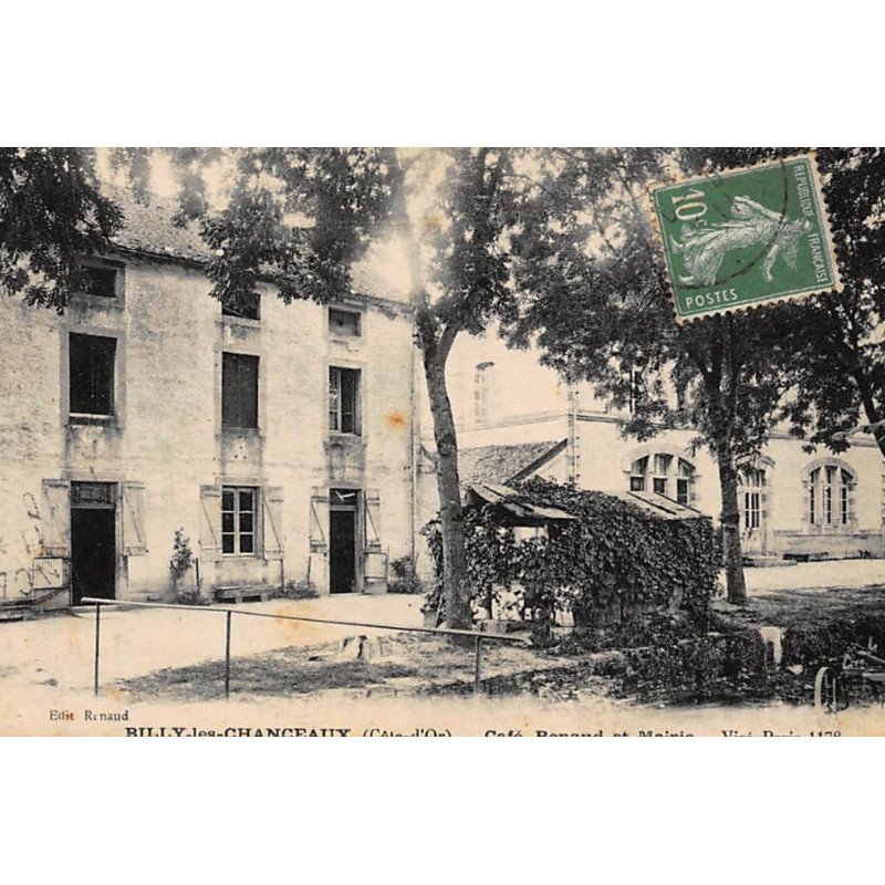 BILLY-les-CHANCEAUX : cafe renaud et mairie - tres bon etat
