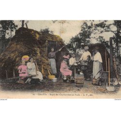 COTE D'OR : repas des charbonniers en forêt - etat