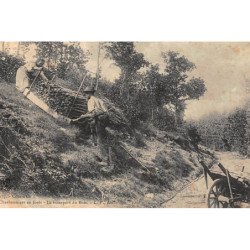 COTE D'OR : charbonniers en foret, dressage d'un fourneau - etat