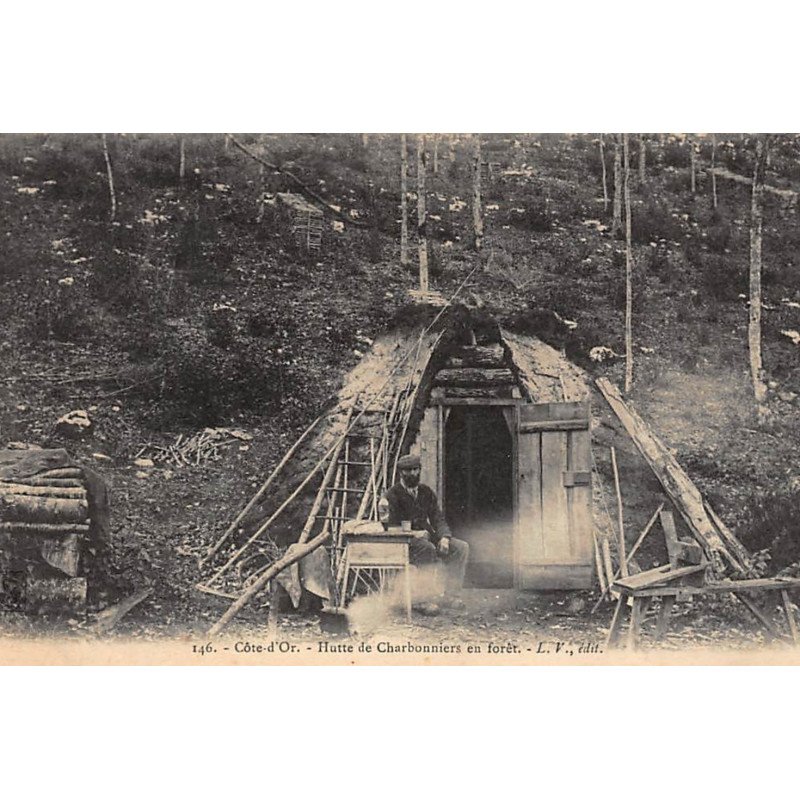 COTE D'OR : hutte de charbonniers en forêt - tres bon etat