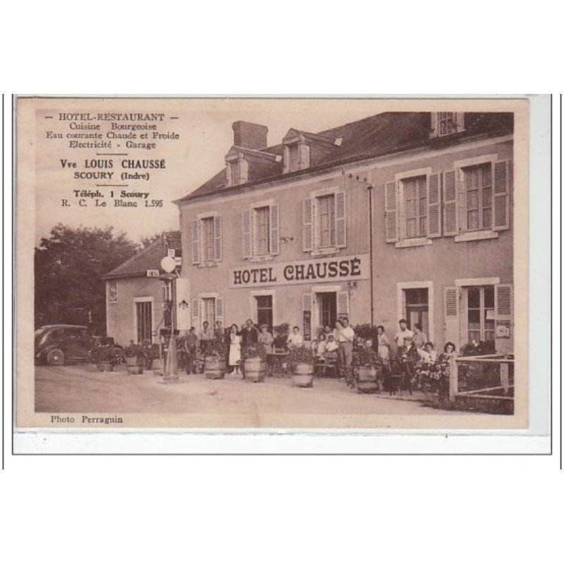 SCOURY -  état (une pliure en bas de la carte)