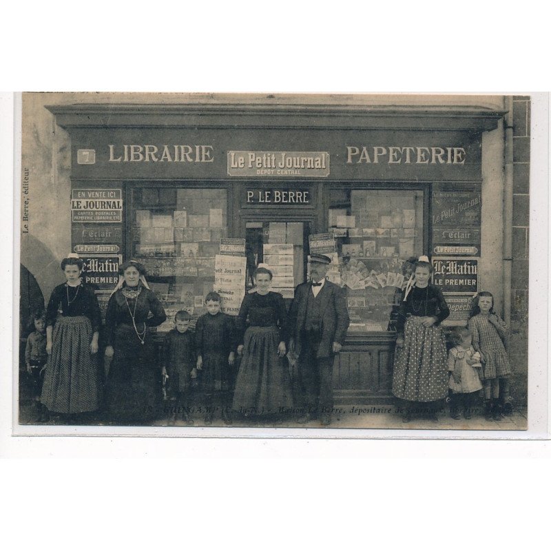 GUINGAMP : maison la berre, dépositaire de journaux, libraire, le petit journal - etat GUINGAMP : maison la berre, dépositaire de journaux, libraire, le petit journal - etat