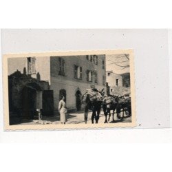 GHISONI : attelage de mulets, photo format 11x7 cm - tres bon etat