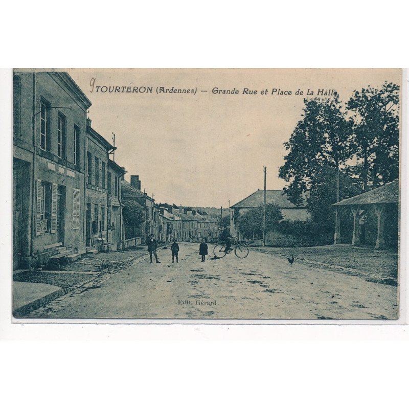 TOURTERON : grande rue et place de la halle - tres bon etat