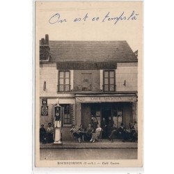 ROCHECORBON : cafe gaston, pompe à essence, aux anciens combattants - tres bon etat