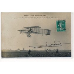 PONT-LEVOY : les prouesses de l'aviateur Morlat, directeur de l'école d'aviation, autrographe - tres bon etat