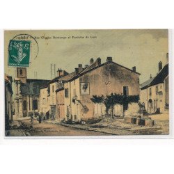 JUSSEY : rue charles bontemps et fontaine du lion, toillée - tres bon etat