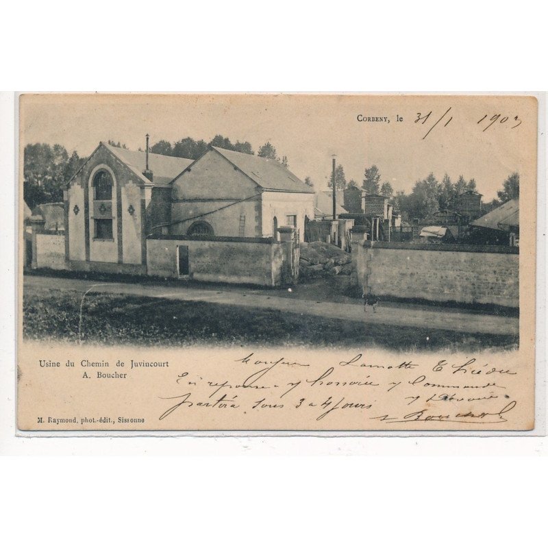 CORBENY : usine du chemin de juvincourt, A. Boucher - tres bon etat