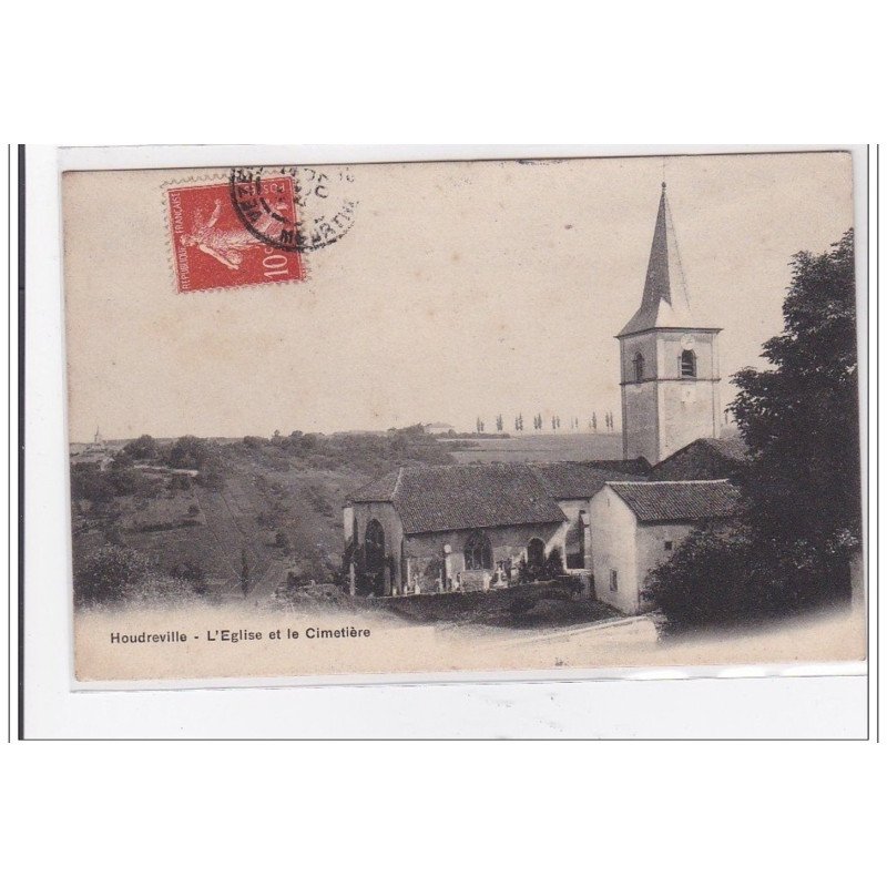 HOUDREVILLE : l'eglise et le cimetiere - tres bon etat