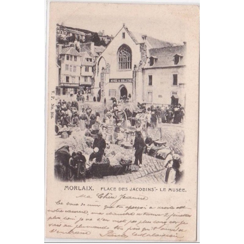 MORLAIX : place des jacobins, le musée - tres bon etat