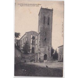 CASTELNAU-BARBARENS : eglise et clocher du XIIIe siecle - tres bon etat