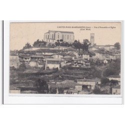 CASTELNAU-BARBARENS : vue d'ensemble et eglise (cote midi) - tres bon etat