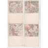 MUCHA Alphonse : série de 4 cartes postales "les Ages de la Vie" - bon état (légères marques d'album)