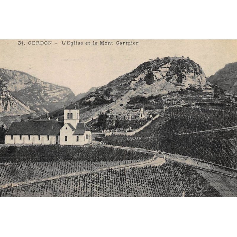CERDON : l'eglise et le mont carmier - tres bon etat
