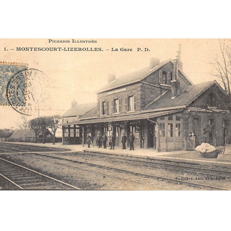 MONTESCOURT-LIZEROLLES : la gare - etat